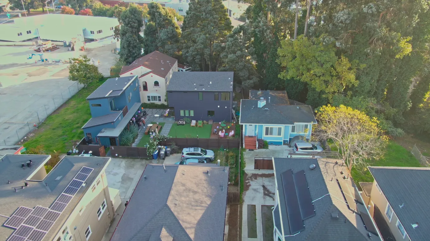Aerial view of Radish compound in Oakland